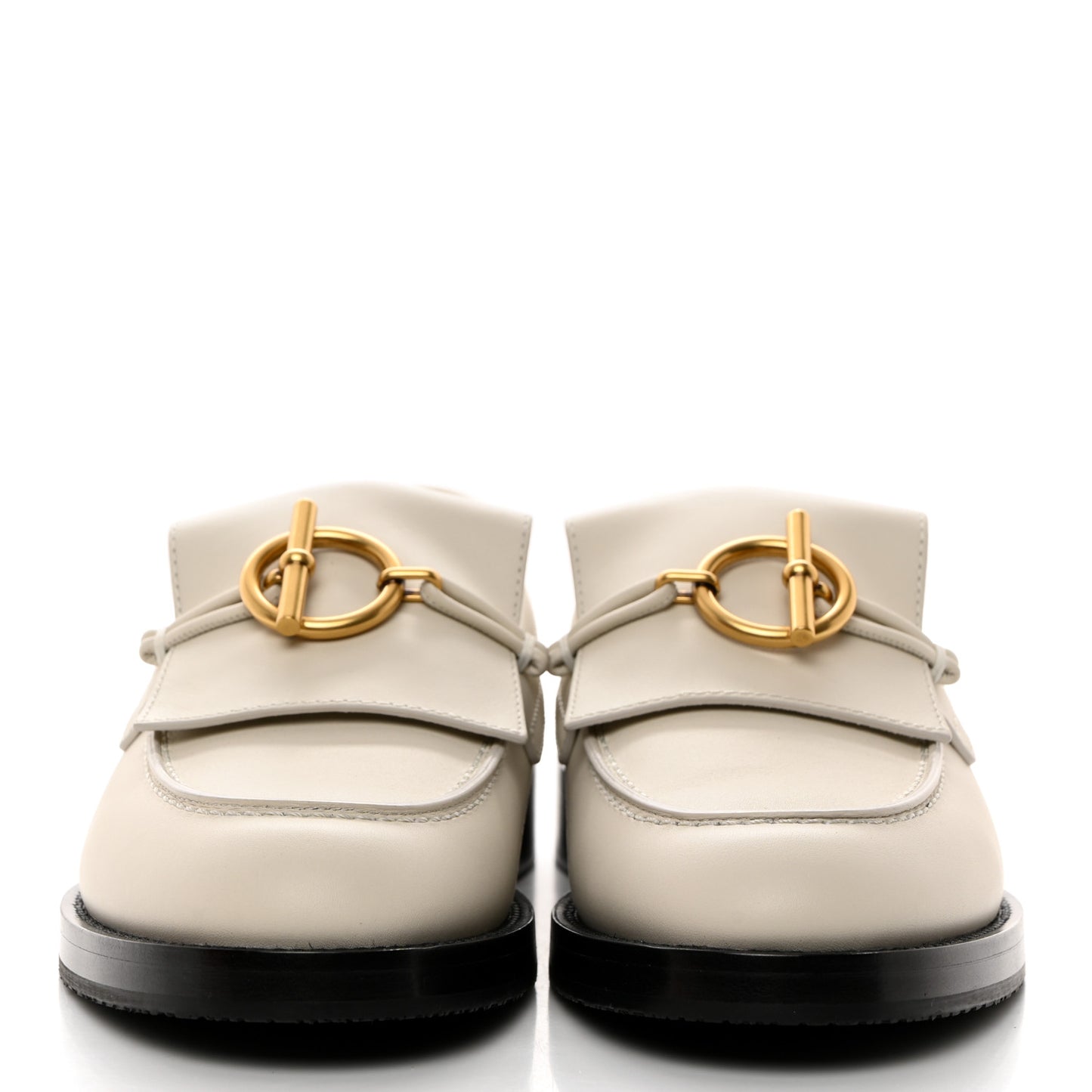 Calfskin Womens Impact Loafers 36.5 Blanc De Paris