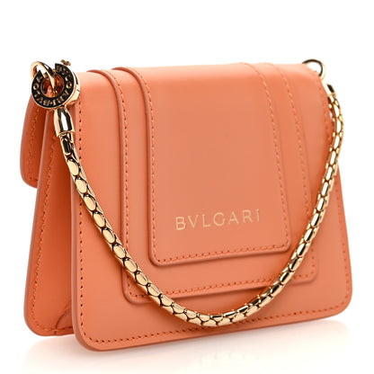 Bulgari Calfskin Serpenti Forever Miniature Bag Charm Coral 3 of 11