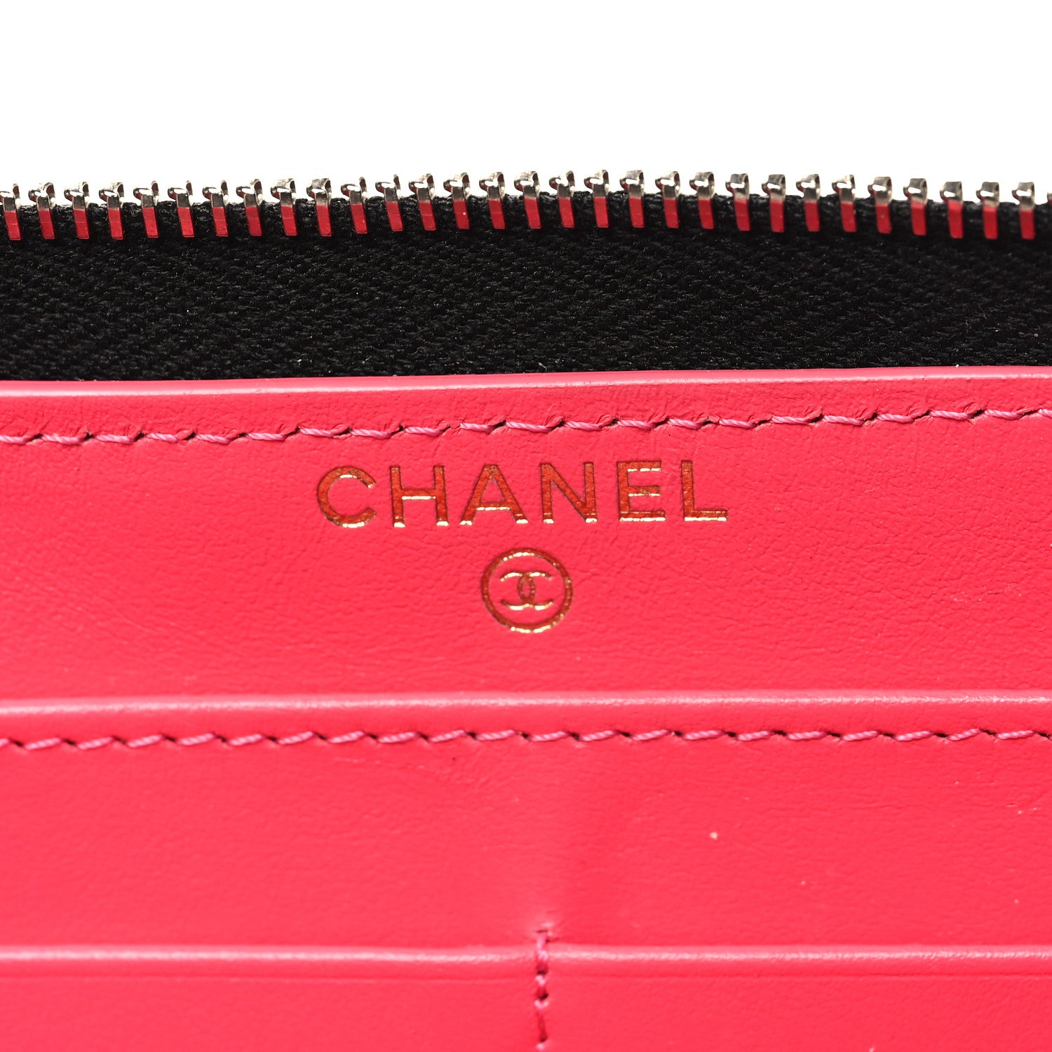 Chanel Caviar Quilted Perforated CC Long Zipped Wallet Black 6 of 9