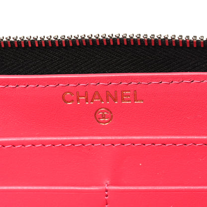 Chanel Caviar Quilted Perforated CC Long Zipped Wallet Black 6 of 9