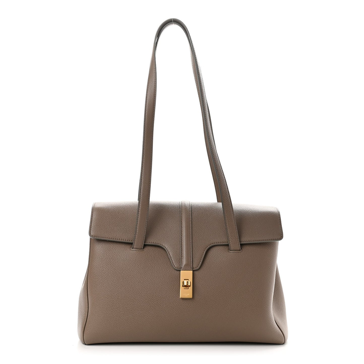 Grained Calfskin Medium Soft 16 Bag Beige
