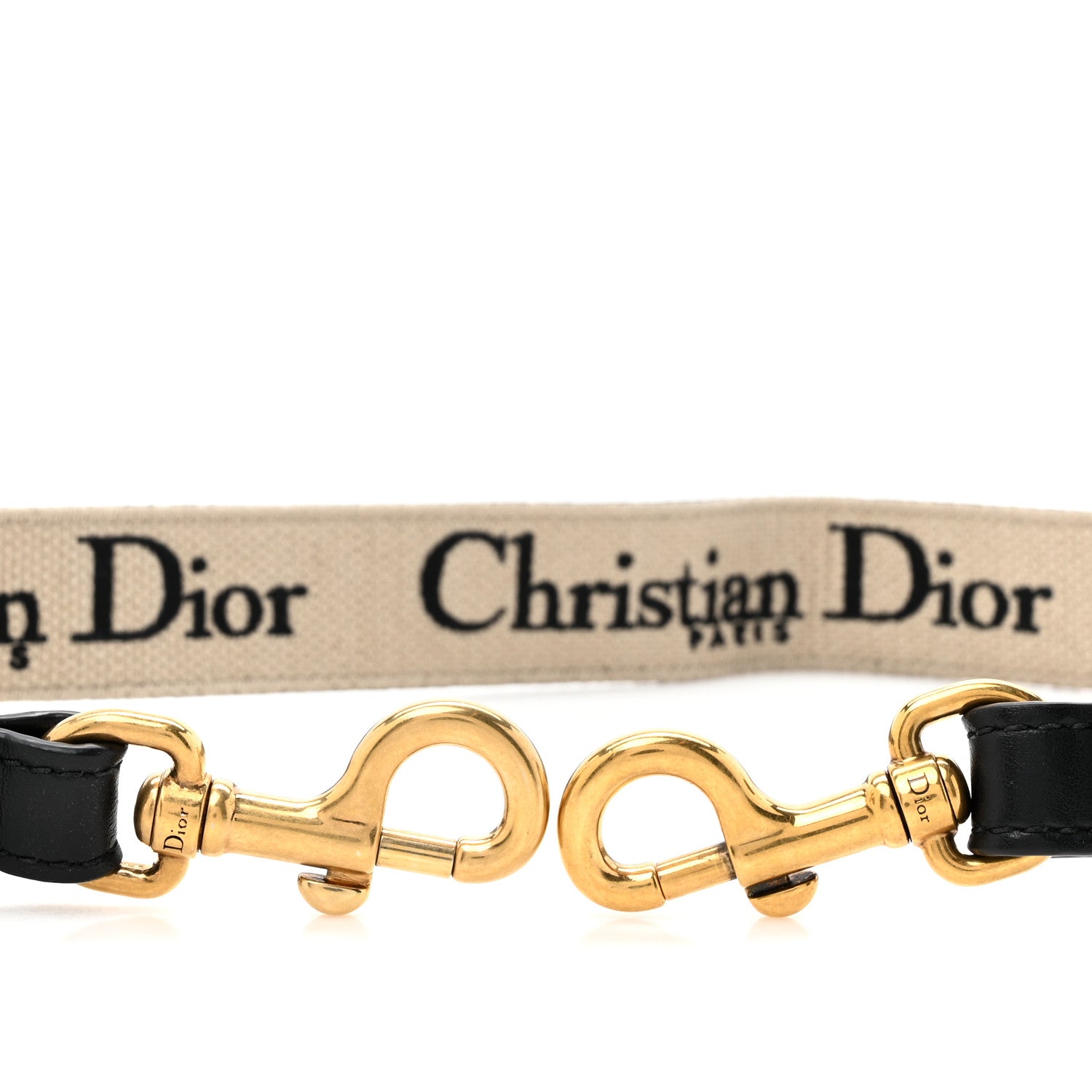Christian Dior Canvas Embroidered Shoulder Strap Blue 3 of 5