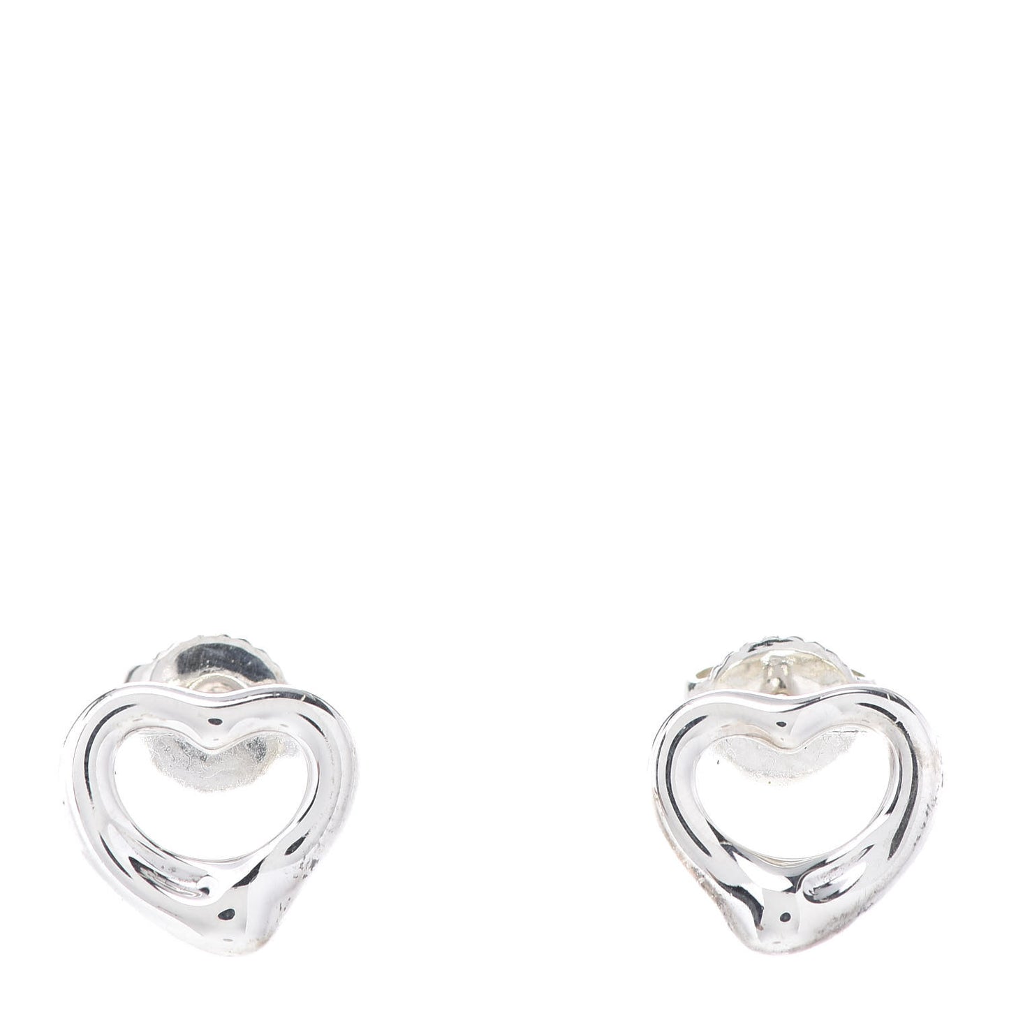 Sterling Silver 11mm Elsa Peretti Open Heart Earrings
