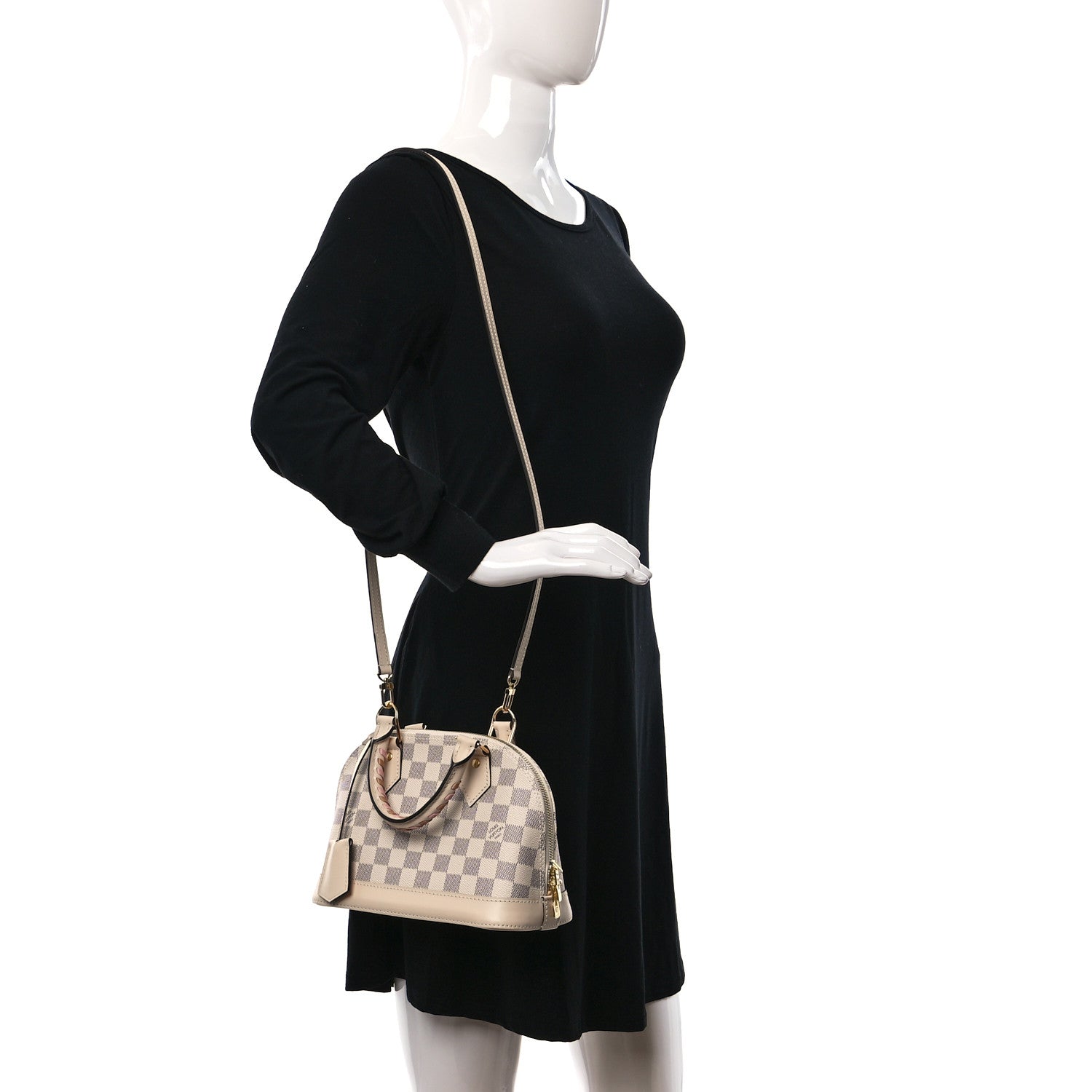 Louis Vuitton Damier Azur Braided Alma BB 2 of 8