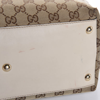 Gucci Monogram Medium New Britt Tote Off White 9 of 14