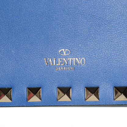 Valentino Garavani Vitello Rockstud Chain Flap Crossbody Bag Light Sapphire 4 of 7