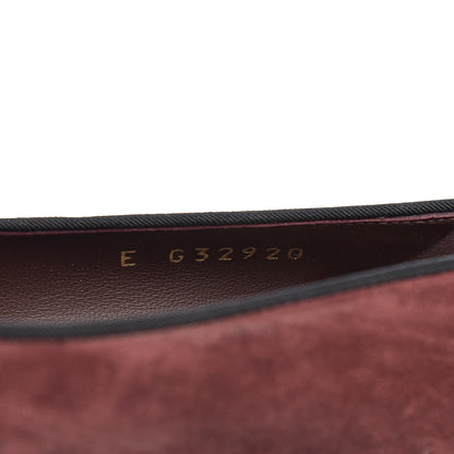 Chanel Glitter Calfskin Grosgrain Cap Toe Pearl Pumps 38.5 Burgundy Black 8 of 10