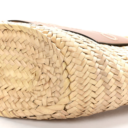 Jimmy Choo Raffia Logo Basket Tote Natural Brown 8 of 11