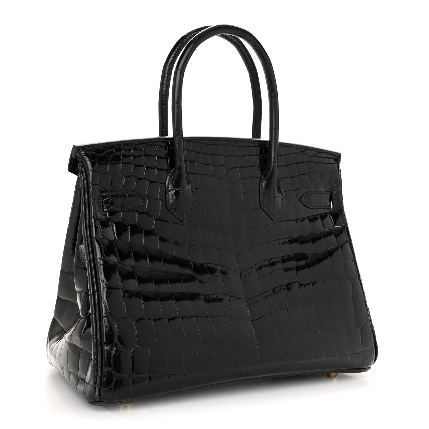 Hermes Shiny Niloticus Crocodile Birkin 30 Black 3 of 12