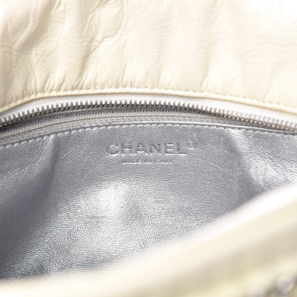 Chanel Patent Luxe Ligne Medium Bowler Ivory 6 of 17