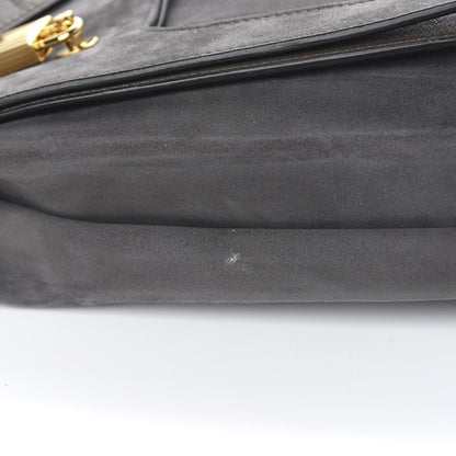 Tom Ford Suede Large Alix Padlock Zip Shoulder Bag Grey 13 of 13
