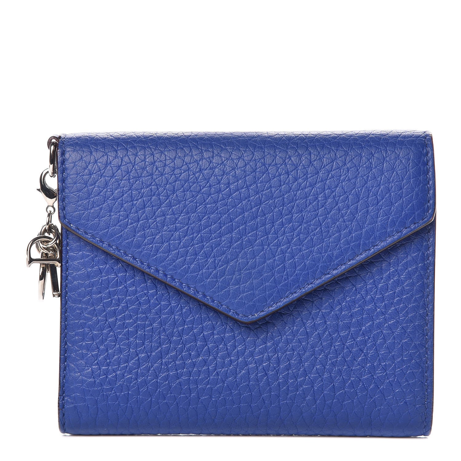 Christian Dior Bullcalf Diorissimo Medium Envelope Wallet Blue 1 of 8