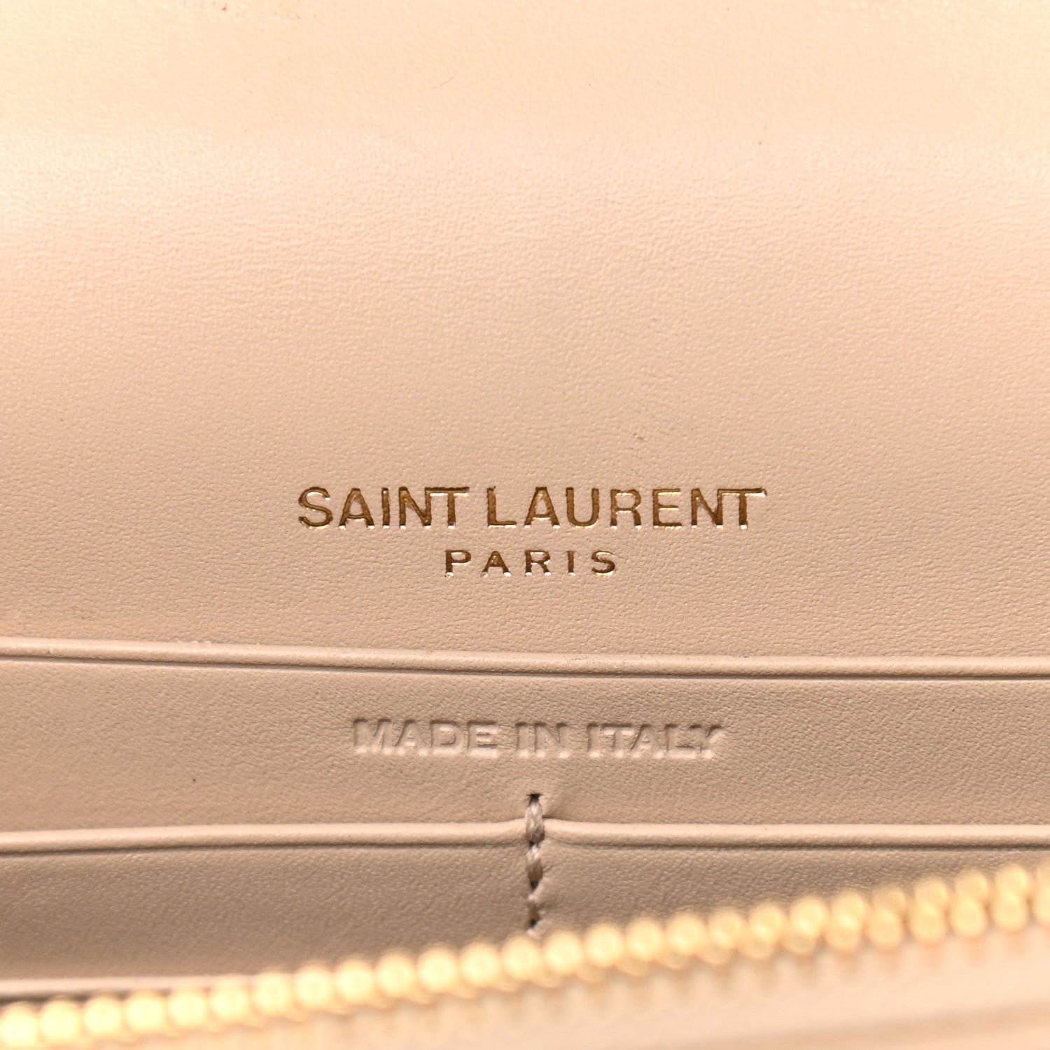 Saint Laurent Smooth Calfskin Classic Monogram Kate Tassel Chain Wallet Light Natural 6 of 13