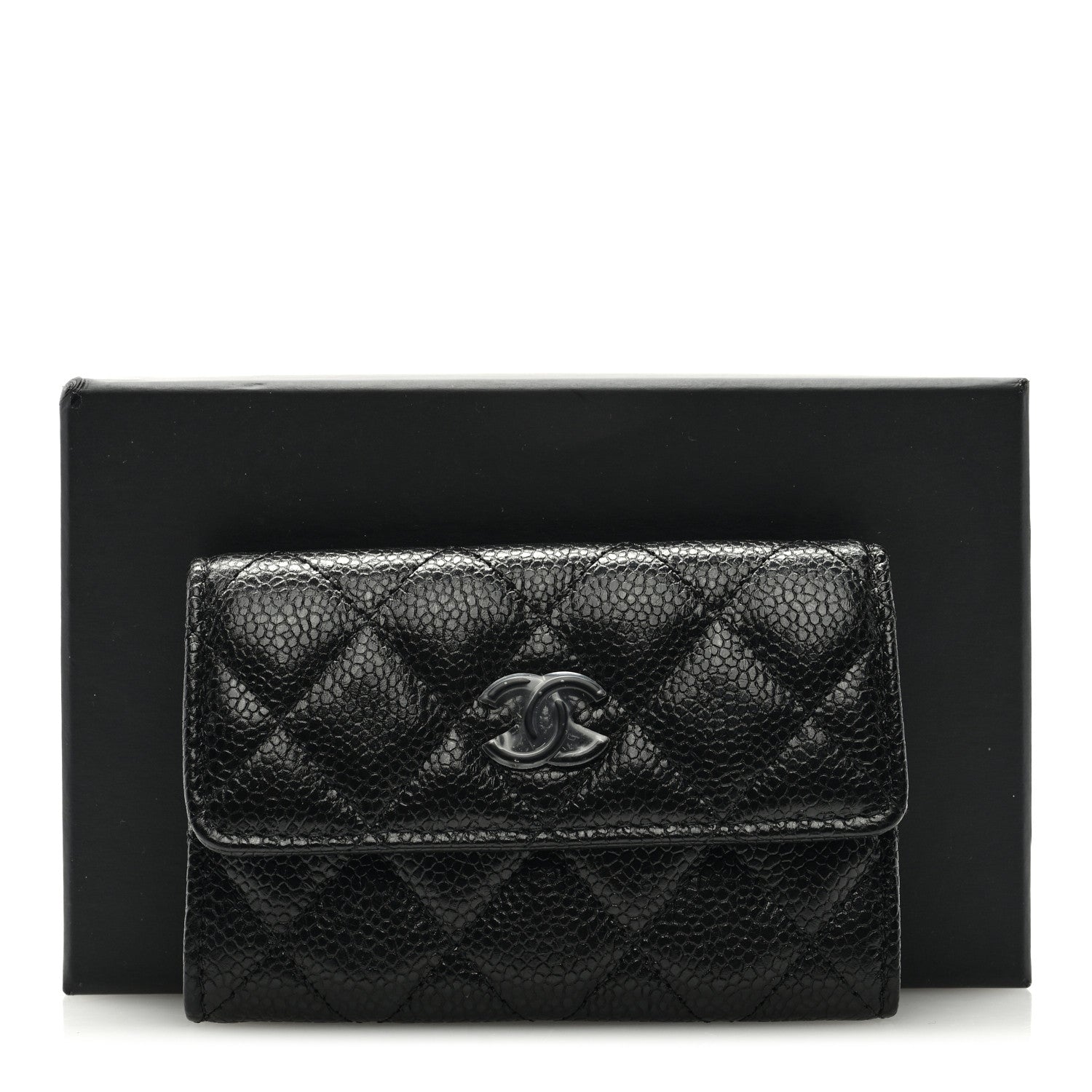 Chanel Caviar Quilted Incognito Flap Card Holder Black 9 of 9
