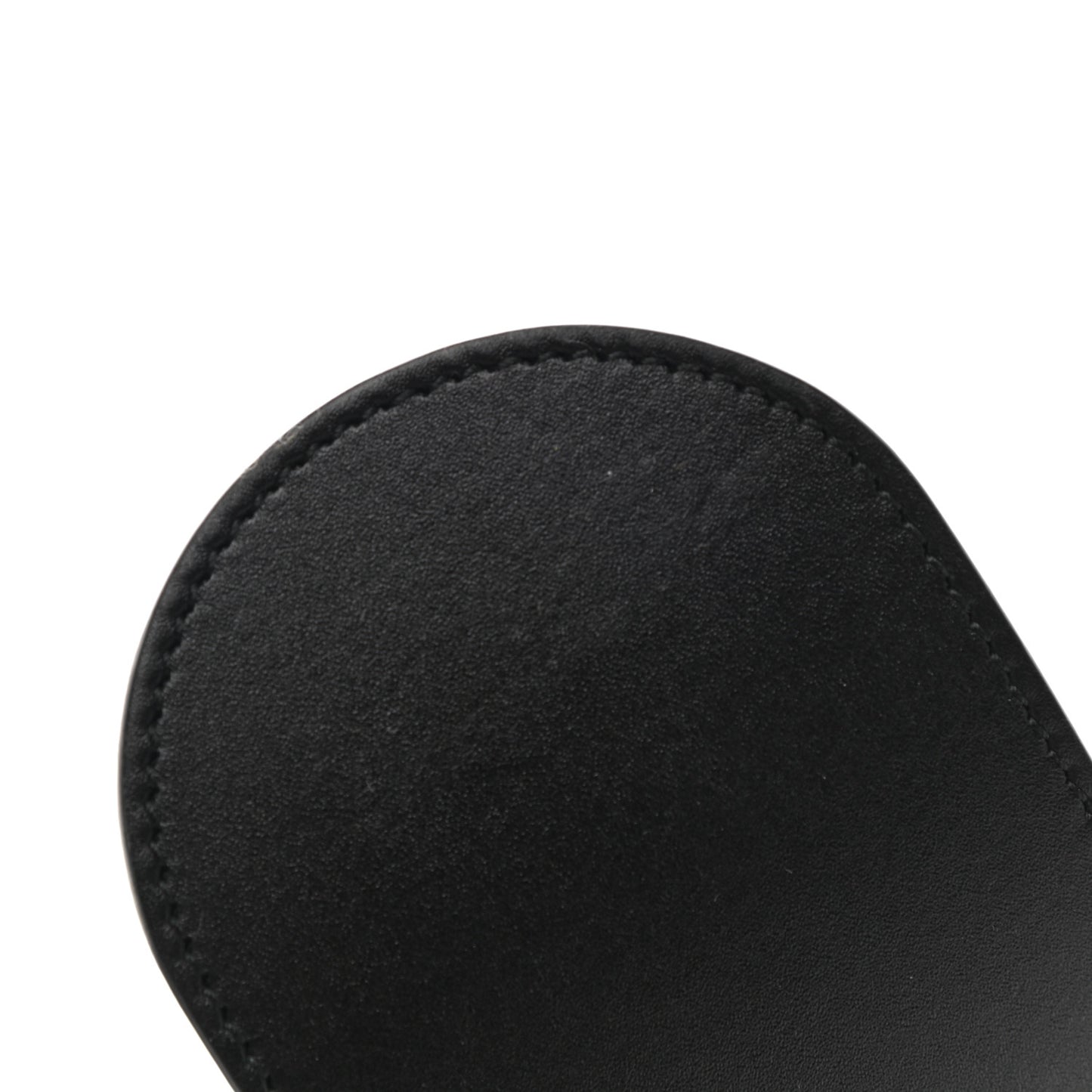 Moon Calfskin Pearl Double G 70mm Belt 95 38 Black Cream