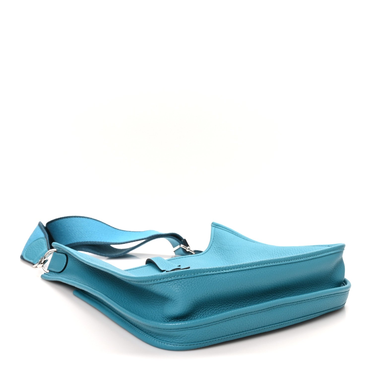 Hermes Taurillon Clemence Evelyne III PM Turquoise Colvert 4 of 9
