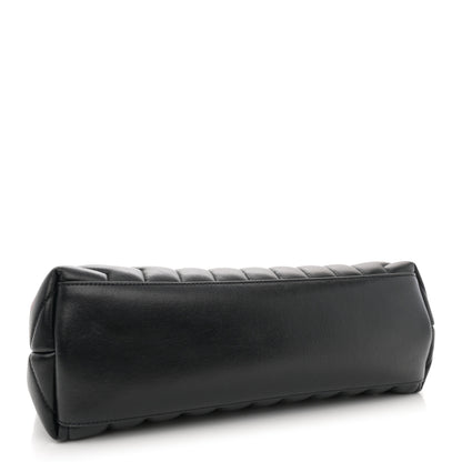 Saint Laurent Calfskin Y Quilted Monogram Monochrome Medium Loulou Chain Satchel Black 4 of 13