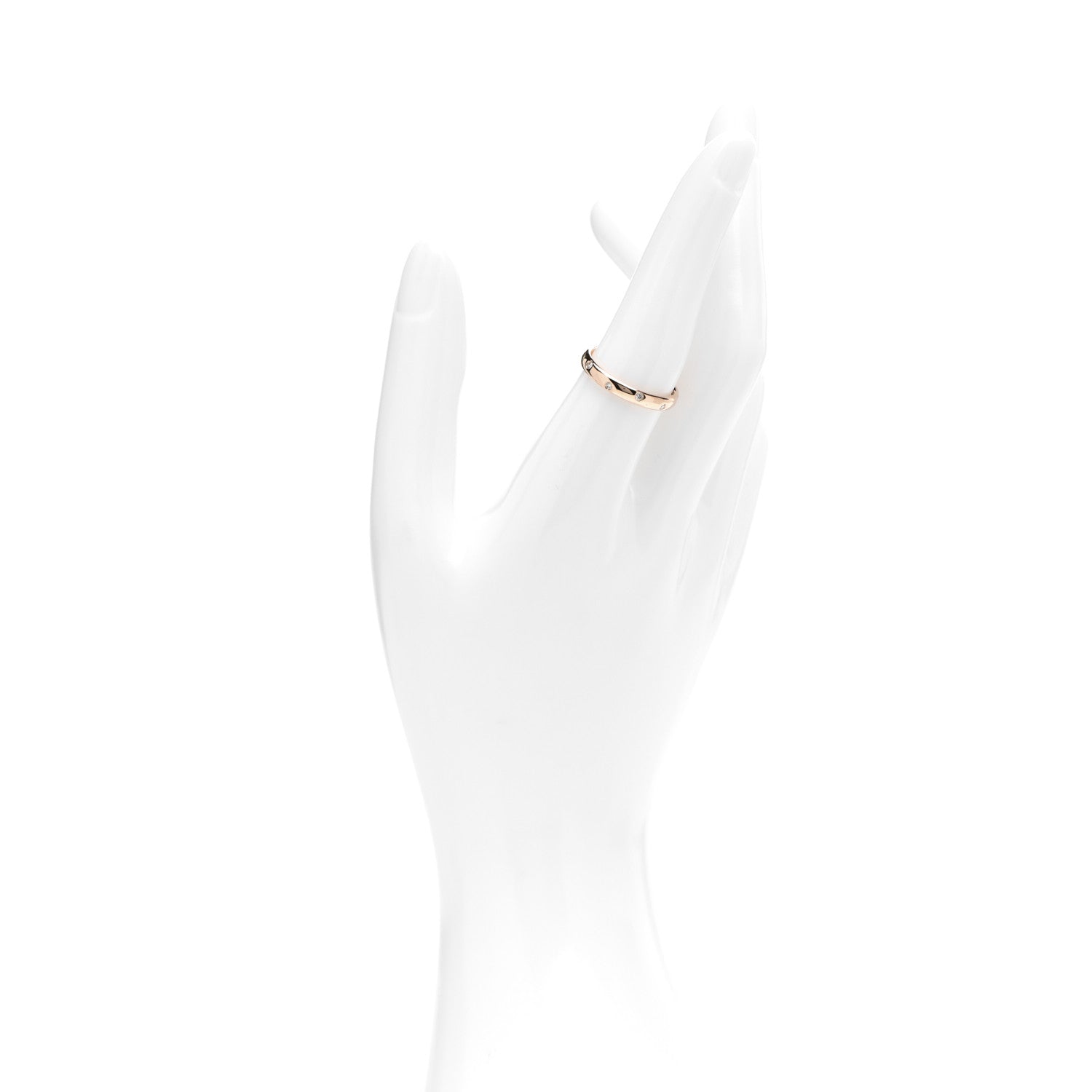 Tiffany 18K Rose Gold Diamond 3mm Etoile Band Ring 56 7.5 2 of 5