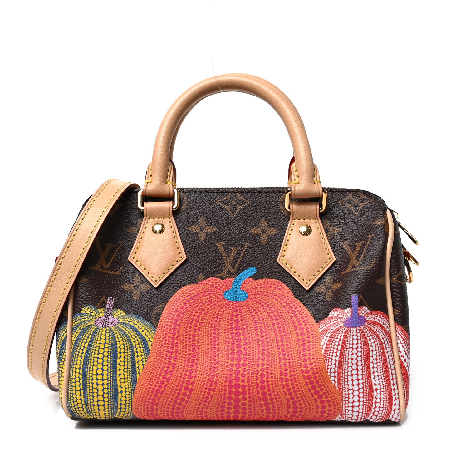 LV X YK Monogram Pumpkins Speedy Bandouliere 20