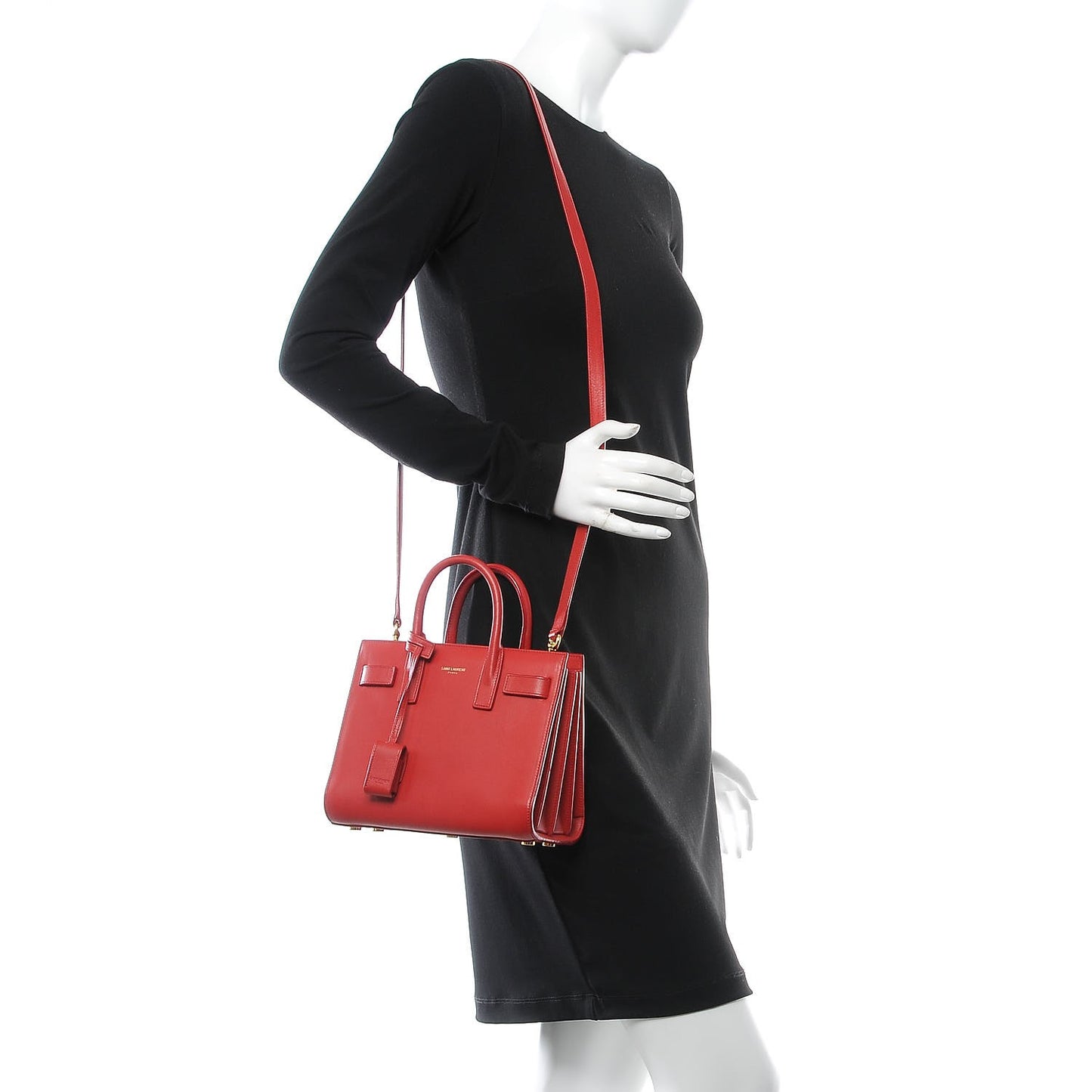 Calfskin Nano Sac De Jour Lipstick Red