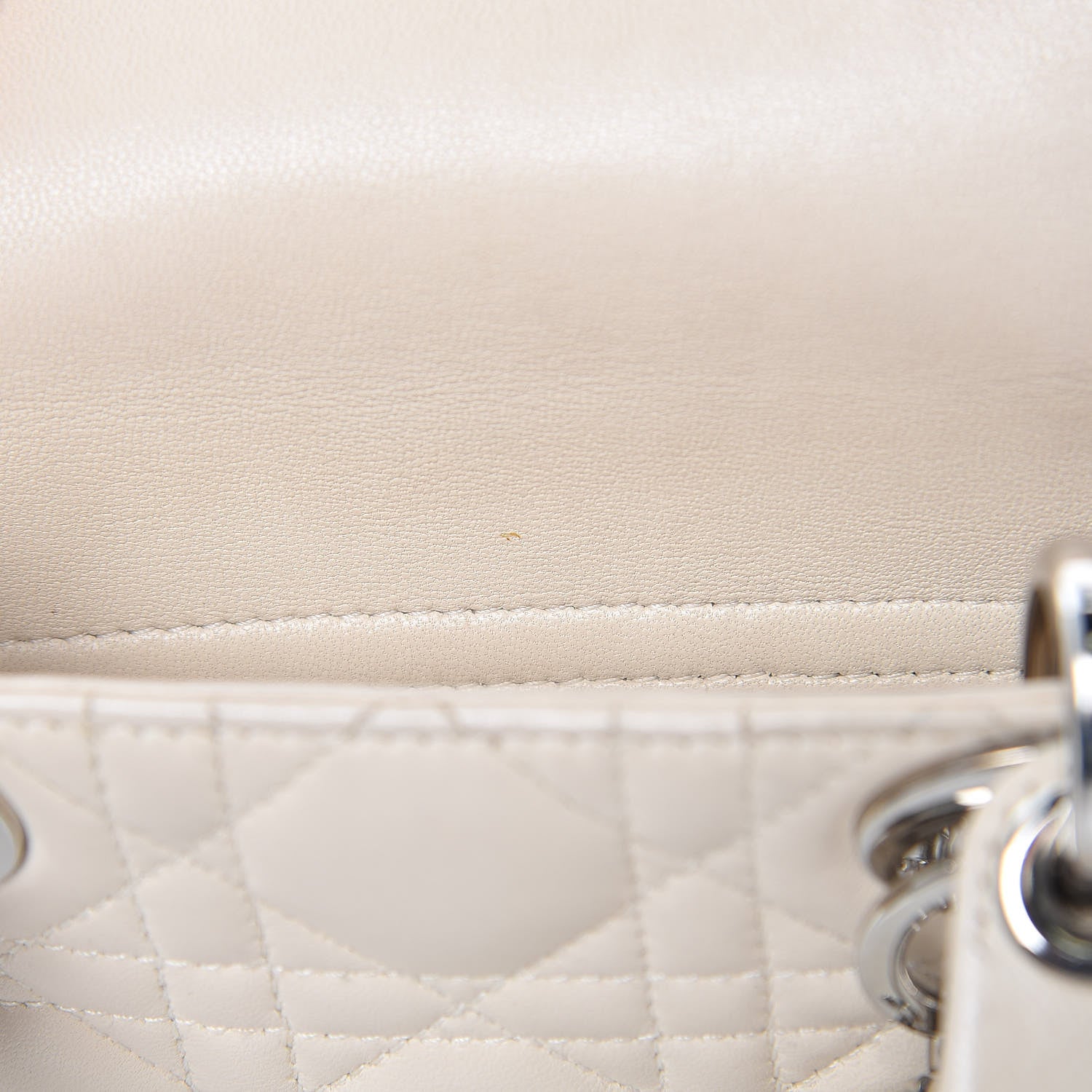 Christian Dior Lambskin Cannage Mini Lady Dior Light Beige 8 of 20