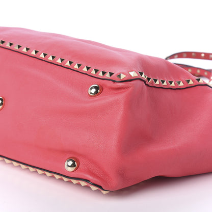Valentino Garavani Vitello Medium Rockstud Tote Deep Rose 8 of 10