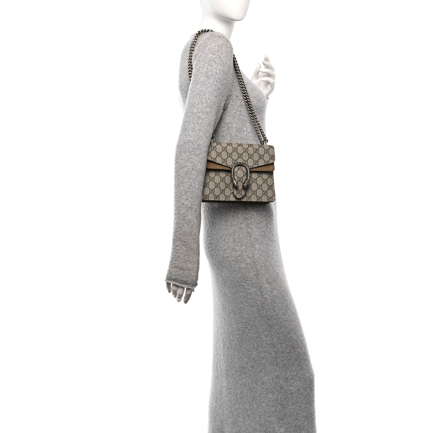 GG Supreme Monogram Mini Dionysus Shoulder Bag Taupe