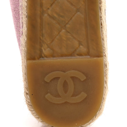 Chanel Toile Sequin CC Espadrilles 36 Pink Dark Pink 7 of 10