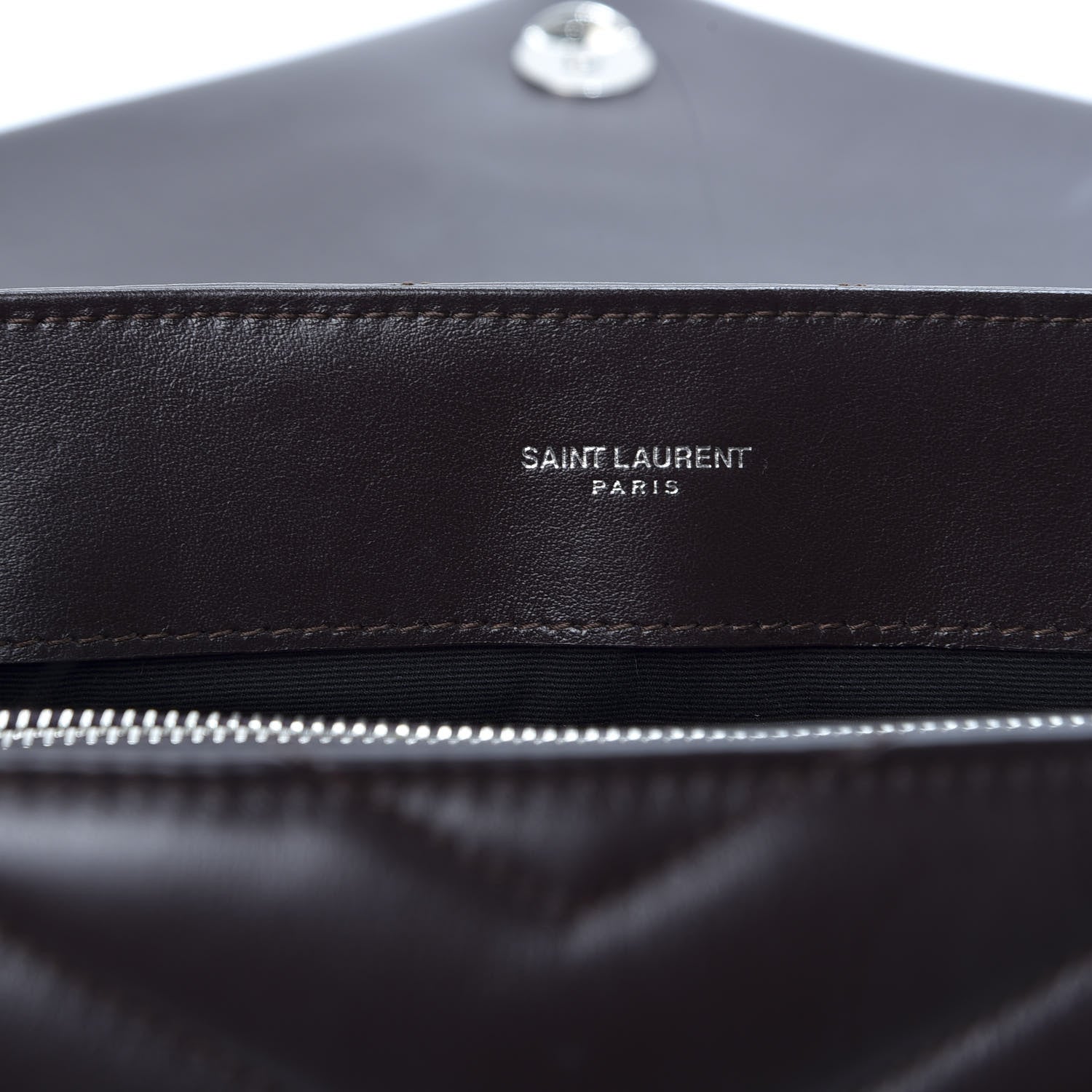 Saint Laurent Calfskin Y Quilted Monogram Medium Loulou Chain Satchel Amaranto 7 of 10
