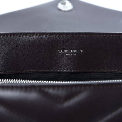 Saint Laurent Calfskin Y Quilted Monogram Medium Loulou Chain Satchel Amaranto 7 of 10