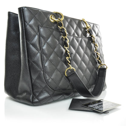 Chanel Caviar Quilted Grand Shopping Tote GST Black 6 of 10