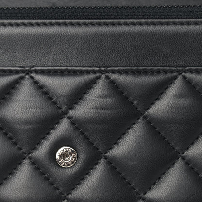 Chanel Lambskin Quilted Wallet On Chain WOC Black 11 of 12