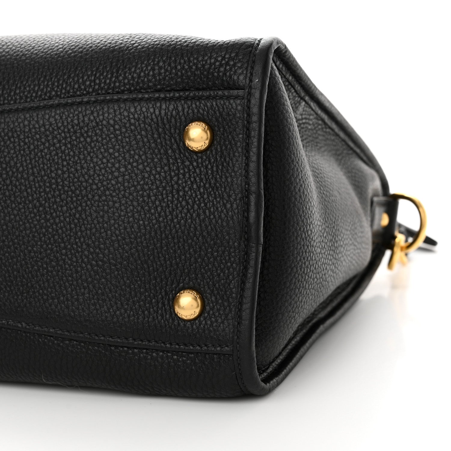 Prada Vitello Daino Shopping Satchel Black 9 of 11