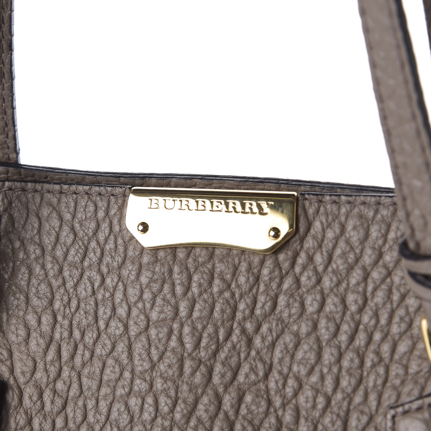 Burberry Heritage Grain Medium Woodbury Tote Pale Taupe 9 of 12