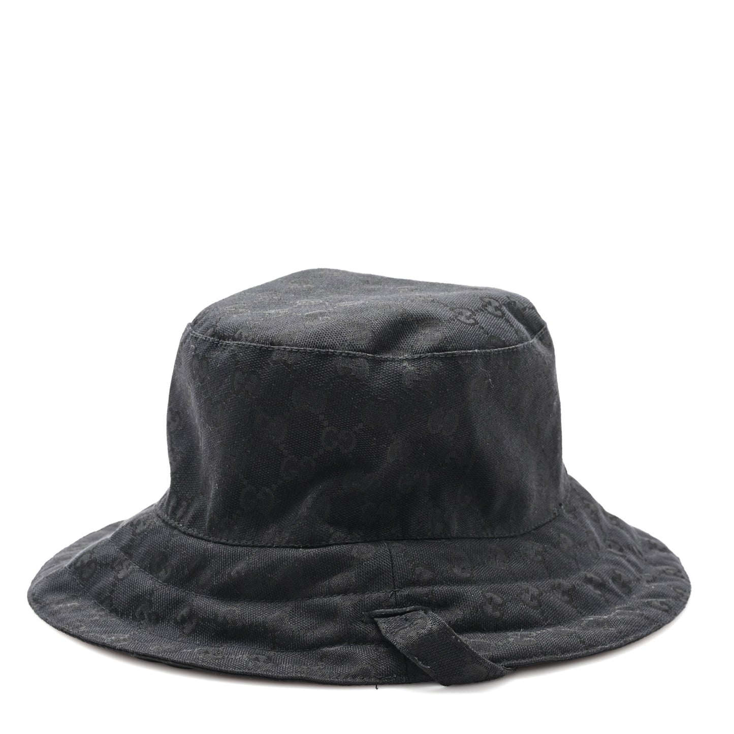 Canvas Monogram Reversible Bucket Hat Black