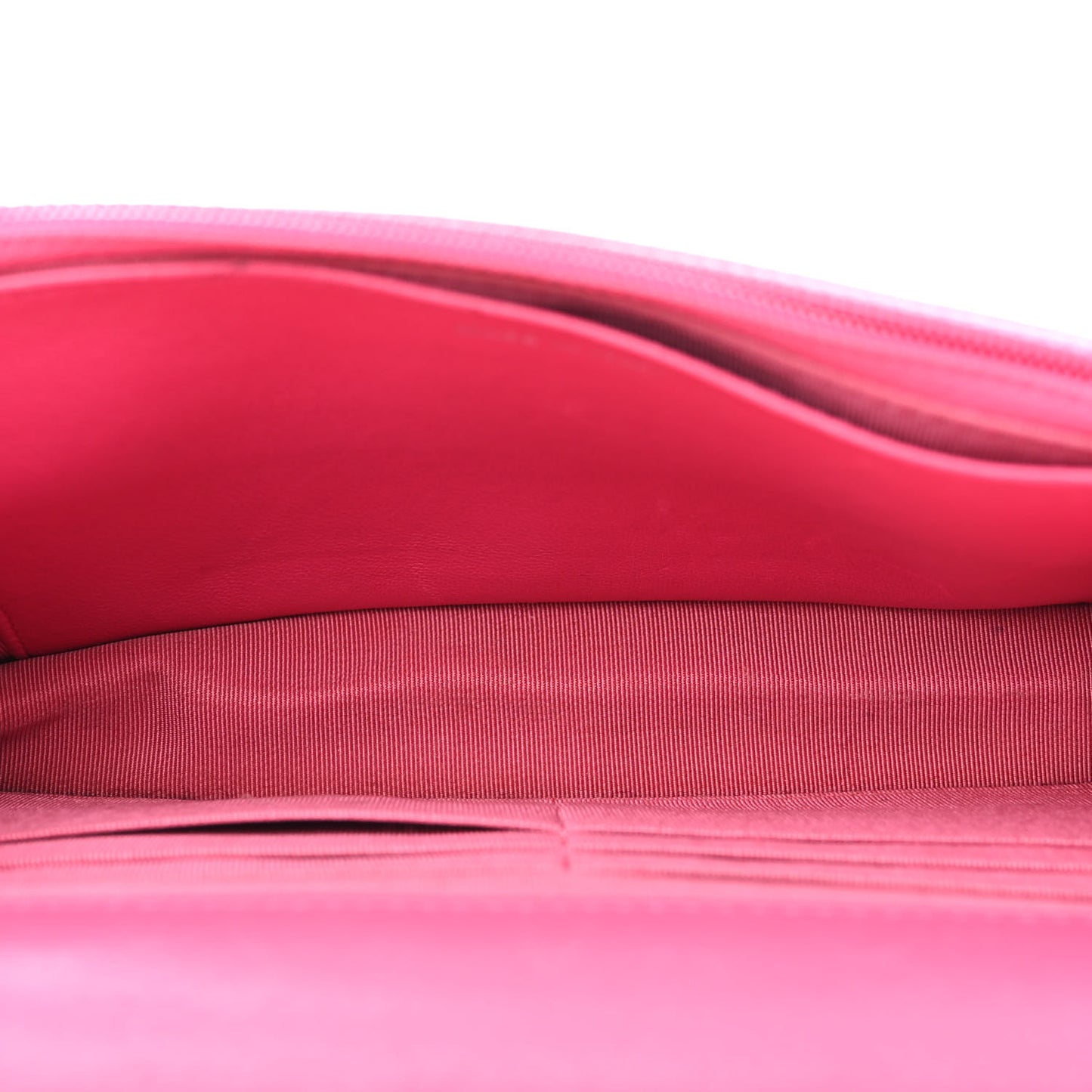 Lambskin Quilted Wallet On Chain WOC Dark Pink