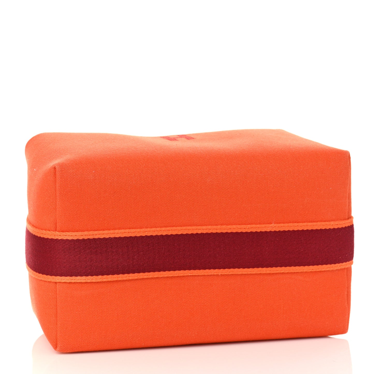 Canvas Large Bride-A-Brac Pouch Orange Feu Burgundy