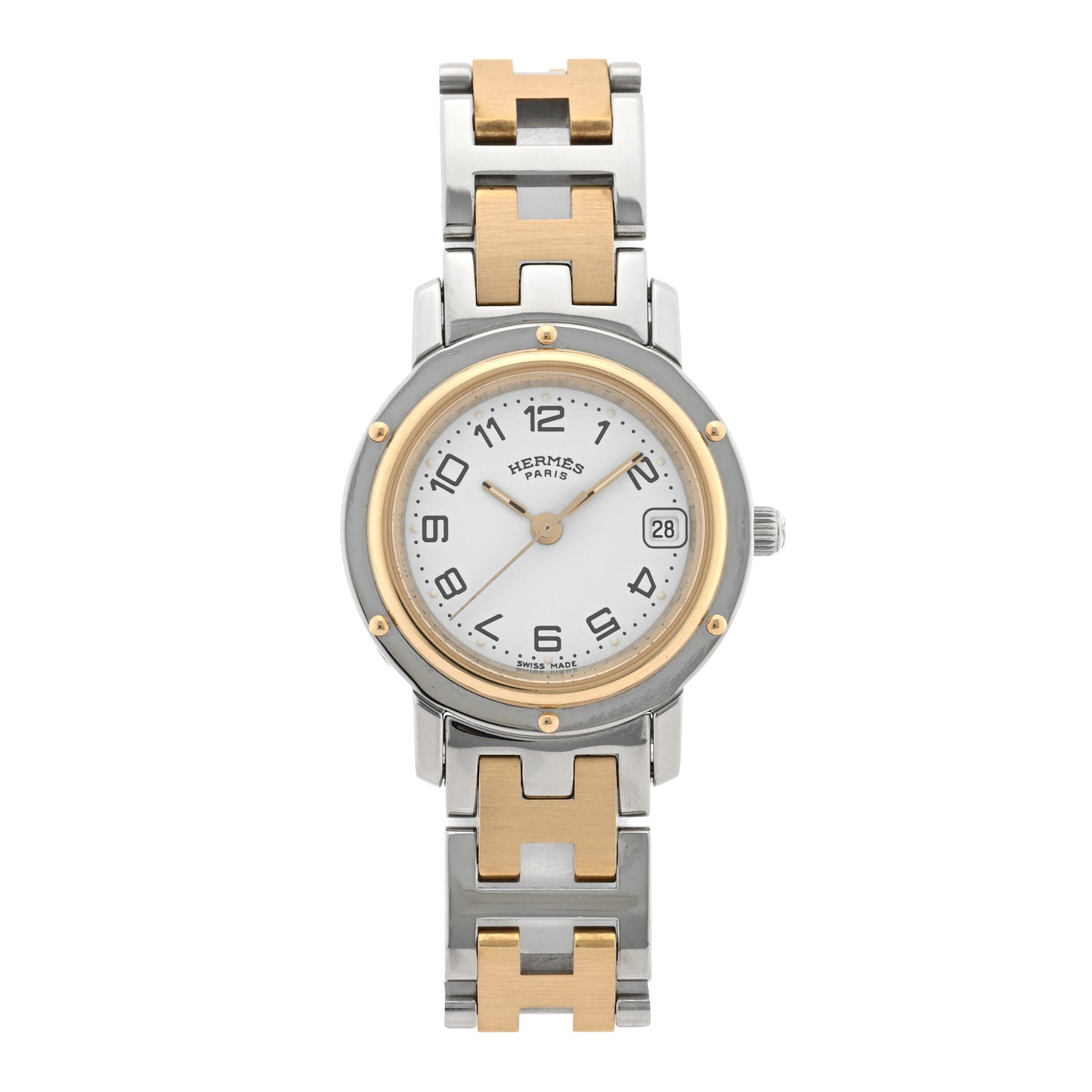 Stainless Steel 24mm Clipper Quartz Watch Gold