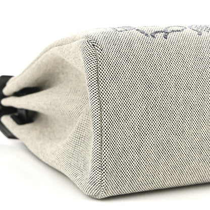 Hermes Vache Hunter Toile H Pegase Pop Herbag Zip Retourne 31 PM Bleu Indigo Ecru Black 10 of 11