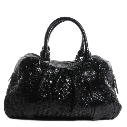 Burberry Python Knight Satchel Black 1 of 9