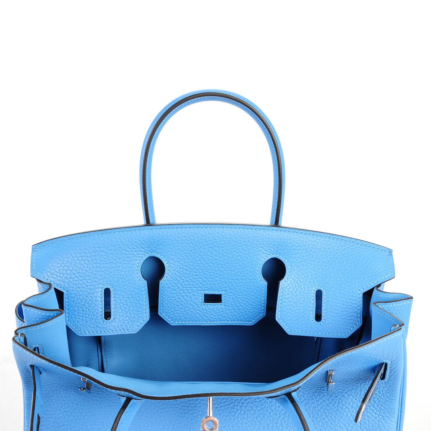 Taurillon Clemence Birkin 30 Bleu Paradis