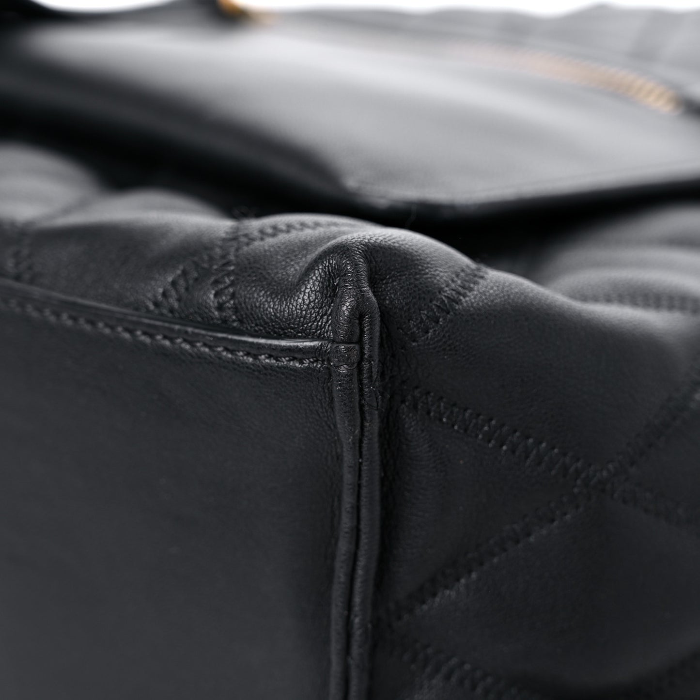 Rubberized Canvas Quilted Duo Backpack Black