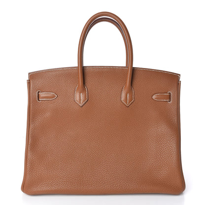 Hermes Taurillon Clemence Birkin 35 Gold 4 of 15