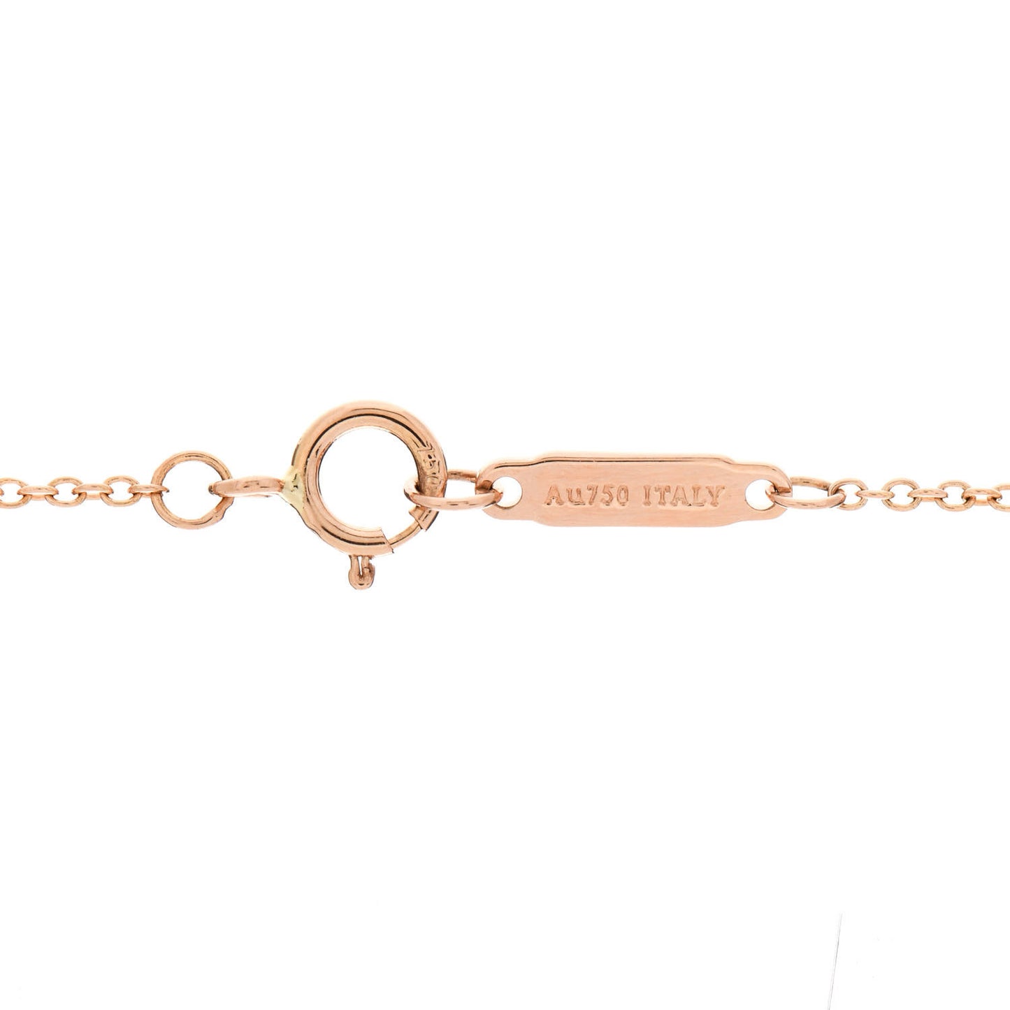 18K Rose Gold Diamond T Circle Pendant Necklace