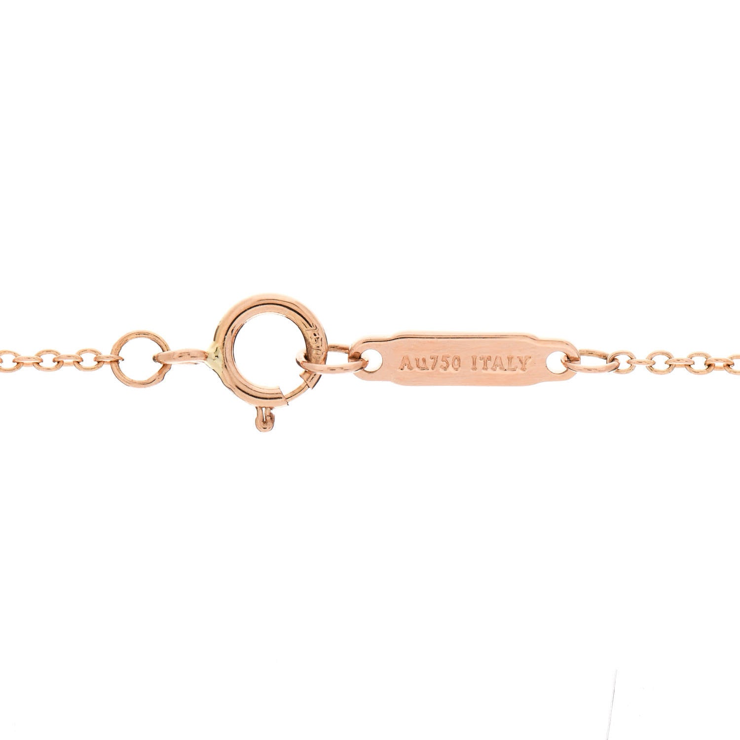 Tiffany 18K Rose Gold Diamond T Circle Pendant Necklace 4 of 7