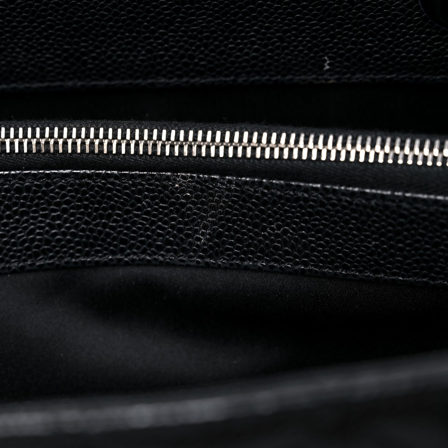 Caviar Quilted Grand Shopping Tote GST Black