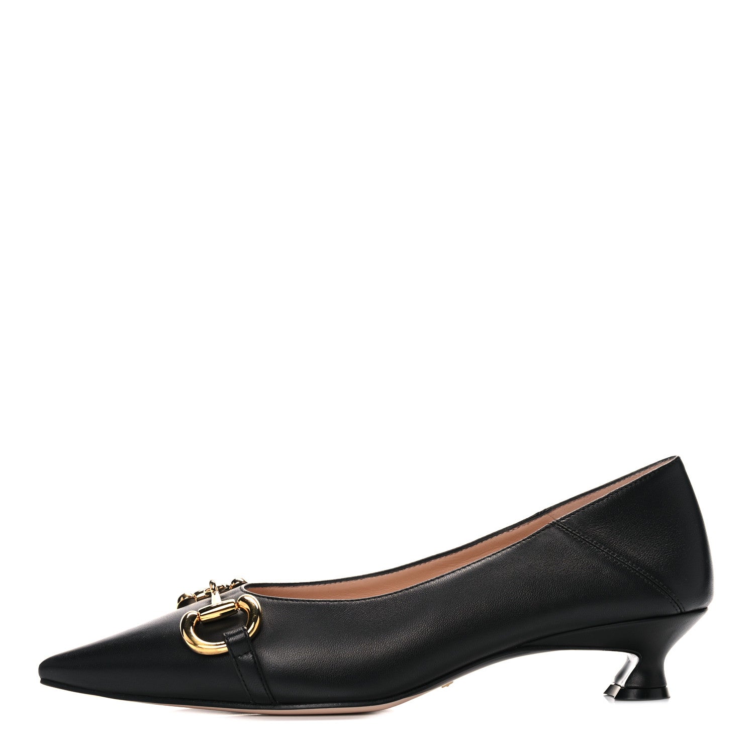 Gucci Horsebit Low Heel Pumps 38.5 Black 1 of 9