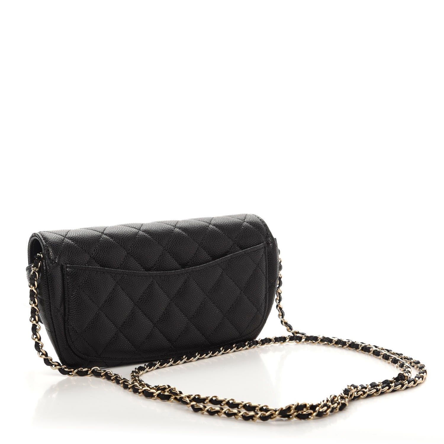 Chanel Caviar Quilted Glasses Case With Chain Black 3 of 12
