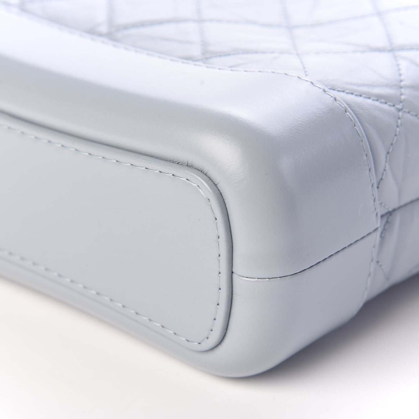 Aged Calfskin Quilted Small Gabrielle Hobo Light Blue