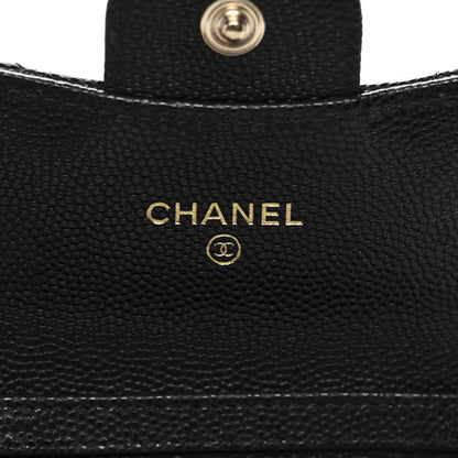 Chanel Caviar Quilted Flap Card Holder On Chain Black 6 of 11